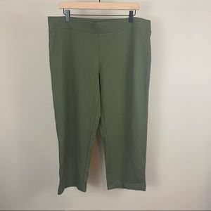 J Jill Pure Slim Leg Cropped Pants Green NWT